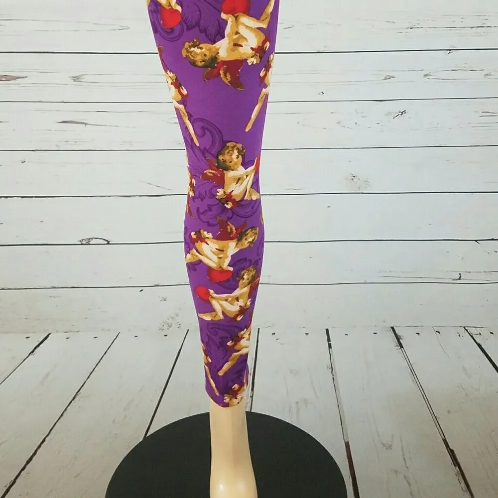 Lularoe Cupid Hearts Leggings Tall & Curvy - Picture 4 of 4